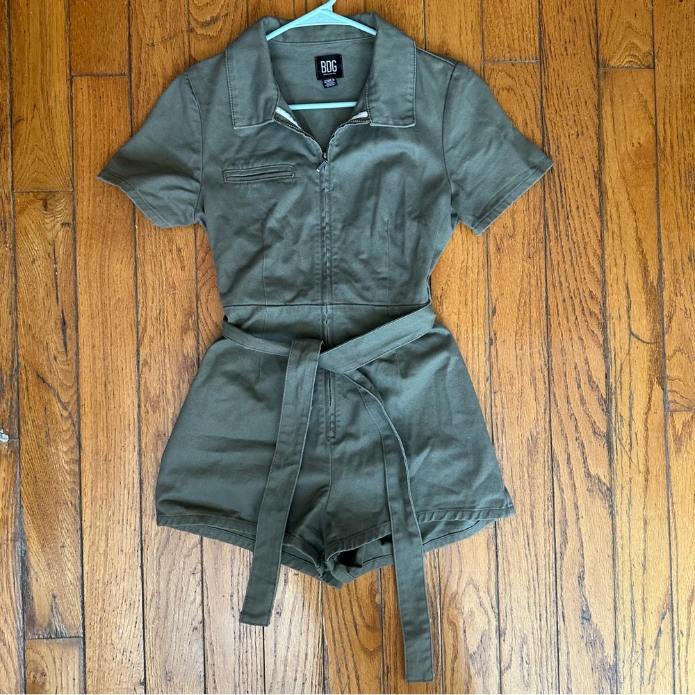 BOG Olive Green Short Sleeve Romper